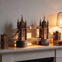 Puzzle 3D en bois fait main personnalisé, modèle de pont de Londres, jouet éducatif DIY, 101-500 pièces, difficulté 3 étoiles, pour enfants