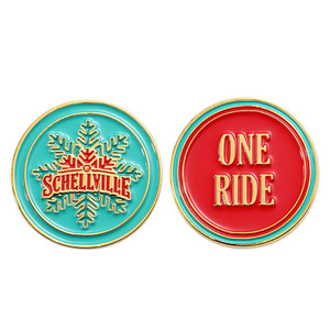 Nhà Máy Tùy Chỉnh Đồng Xu Men Đôi Bên Nhỏ Kẽm Hợp Kim Kim Loại Tiền Xu Mạ Vàng 2D 3D Bông Tuyết Thiết Kế Bộ Sưu Tập Đồng Xu - Product Image 3