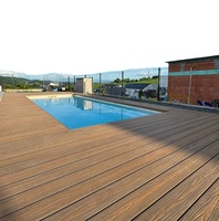Heißer Verkauf: 3D-geprägtes WPC-Terrassendielen, 18 mm stark, im europäischen, modernen, traditionellen asiatischen Stil, für Schwimmbad, Standboden, Keller, Klicksystem