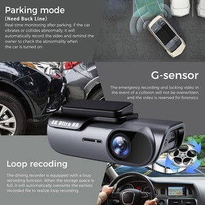 2025 New Hot Bán Mô Hình 4K Xe Máy Ảnh Dvr Phổ Dash Cam Tầm Nhìn Ban Đêm Lái Xe Ghi Âm Với Phía Sau Máy Ảnh - Product Image 3