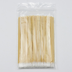 Hisopos de algodón puntiagudos Bonson de 4 pulgadas con mango de bambú para maquillaje permanente, herramientas de belleza - Product Image 3