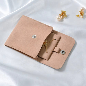 Pochette d'emballage de bijoux en microfibre de luxe en gros, pochettes à bijoux personnalisées imprimées avec logo sur mesure - Product Image 2
