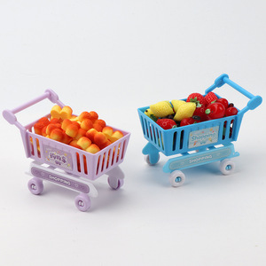 Chariot de courses miniature en plastique ABS pour jeu d'imitation, idéal pour maison de poupée et supermarché, compatible Shopify Dropshipping - Product Image 3
