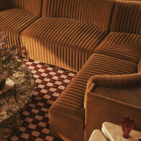 Ensemble de canapés modulaires en velours pour l'intérieur, design moderne et luxueux, canapé-lit sectionnel pour hall d'hôtel public, à vendre