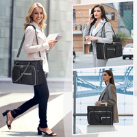 Sac fourre-tout enseignant sac d'ordinateur portable de 15.6 pouces pour femmes, sac de travail sac fourre-tout d'infirmière, sac de messager d'ordinateur professionnel