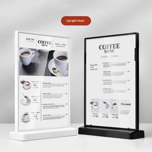 Expositor <span class=keywords><strong>de</strong></span> Mesa Anticaída para Publicidad en Cafeterías y Tiendas <span class=keywords><strong>de</strong></span> Té, Soporte para Póster A4, Soporte para <span class=keywords><strong>Menú</strong></span> <span class=keywords><strong>de</strong></span> <span class=keywords><strong>Bebidas</strong></span> A5, Tarjetero <span class=keywords><strong>de</strong></span> Plástico A6 - Product Image 3
