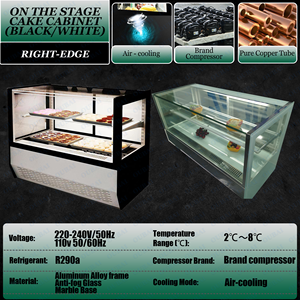 Vitrine réfrigérée commerciale en acier inoxydable de 1,2 m avec refroidissement par air, affichage LED, pour pâtisserie/desserts - Product Image 5