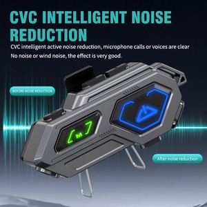 Nuevos auriculares inalámbricos a prueba de agua con cancelación de ruido manos libres Rider Motor auriculares pantalla LED motocicleta intercomunicador casco auriculares - Product Image 5