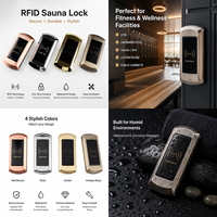 Wasserdichtes RFID-Schließfachschloss aus Zinklegierung, Smart Lock für Spa-, Fitness- und Club-Schließfächer