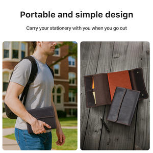 Housse de carnet A5 en cuir tanné végétal fait main avec rabat, pochette portefeuille personnalisable pour livre - Product Image 6