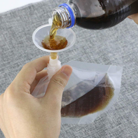 Sachets Doypack jetables transparents avec bec verseur en stock pour thé au lait, lait de soja, jus et yaourt, de 100 ml à 500 ml