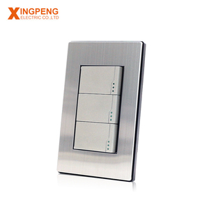 Hochwertiger elektrischer Schalter, Netzteil, <span class=keywords><strong>3</strong></span>-fach, Einzelweg, Edelstahlplatte, Wandlichtschalter für Zuhause, Hotel, mechanisch - Product Image 2