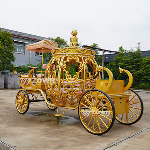 Chariot à Chevaux Citrouille pour Scénographie, Accessoire de Scène Personnalisé sur le Thème des Contes de Fées pour Aménagement Thème Saisonnier et Interaction Touristique - Product Image 6