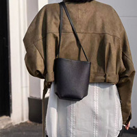 Bolso de Hombro Cruzado Pequeño de Moda para Mujer, de Piel Genuina de Primera Capa con Patrón Litchi, Novedad Verano 2026