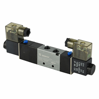 Válvula Solenoide de Control Neumática de Bobina Única Serie 4V220-08, 24V 12V, 5 Vías, 2 Posiciones