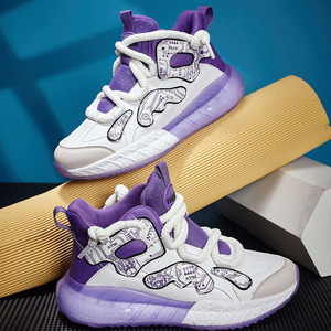 Nuevas zapatillas deportivas de caña alta a la moda con suela suave tipo palomitas de maíz y transpirabilidad, diseñadas por un diseñador de renombre. - Product Image 5