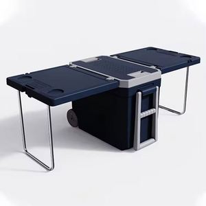 Hot Selling Plastic Folding Cooler Box Beach <b>Camping</b> Picnic Folding Cooler Box with <b>Table</b> and Chairs - Product Image 6