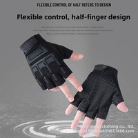 Gants de sport pour hommes, demi-doigts, en tissu, camouflage, tactiques, pour l'entraînement des forces spéciales, activités de plein air