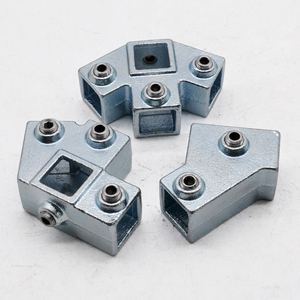 20 25 30 40mm kế<span class=keywords><strong>t</strong></span> nối ống vuông mảnh mạ điện khuỷu tay ba chiều Ống Vuông cố định - Product Image 2