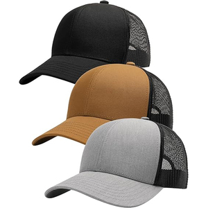 Mens Trucker Hat cấu trúc lưới Mũ bóng chày có thể điều chỉnh cổ điển Mens hat - Product Image 1
