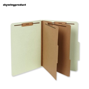 Skywingproduct10-Pack Màu Xám/Màu Xanh Lá Cây Thư Kích Thước 2 Inch Mở Rộng 2 Ngăn Pressboard Phân Loại Thư Mục Tập Tin Giấy Với Vặn Chặt - Product Image 1