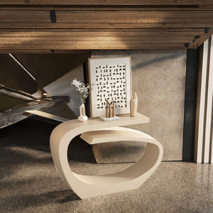 Bureau de réception commercial convertible en acier inoxydable, design moderne et minimaliste, pour immeubles de bureaux et hôpitaux, avec conception avancée - Product Image 3