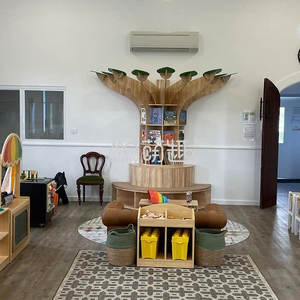 Moetry Australie Offre Spéciale meubles de bibliothèque pour enfants 1/2 demi-banc de lecture en bois étagère en forme d'arbre - Product Image 2