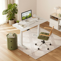 Bureau debout électrique moderne PRORIALS à moteur unique, avec mémoire des paramètres, cadre en fer durable, plateau en bois, capacité de charge de 60 kg, ergonomique