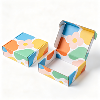 Boîte cadeau au design abstrait moderne, logo personnalisé imprimé, boîte d'expédition en carton ondulé pour le commerce électronique