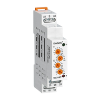 DAQCN TBT7-F1 Relay Waktu Digital Multifungsi 12-240V Din Rail Relay Elektronik Penunda Waktu Timer