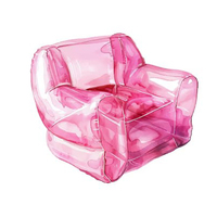 Chaise gonflable en PVC moderne sur mesure en gros, OEM/ODM, couleur et logo personnalisés, certifiée EN71 CE ASTM, taille personnalisée, utilisation intérieure/extérieure