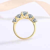 Bague de mariage en argent sterling 925 avec moissanite 3.6CTW couleur D, style tendance, vente en gros d'usine pour femmes
