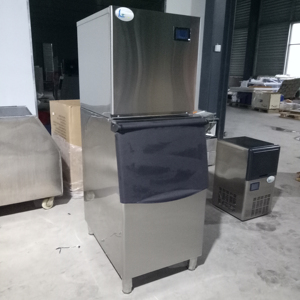 נירוסטה מסחרי 132 lb בלוק ביצוע מכונה מקורר אוויר 200 ק "ג קיבולת אחסון קרח - Product Image 1