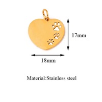 Porte-clés mousqueton vintage en acier inoxydable avec pendentif patte de chien, personnalisable avec lettrage et gravure laser