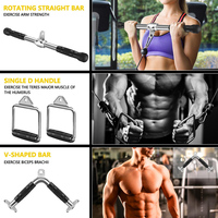 Câble de traction de 27 pouces en stock accessoire d'équipement de fitness corde de triceps en nylon pour l'entraînement de poids triceps