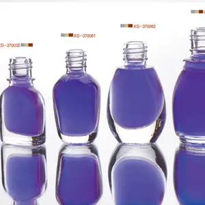 High quality 4ml 6ml 8ml 10ml clear or black glass Nail polish liquid bottle with plastic brush cap printing logo accept