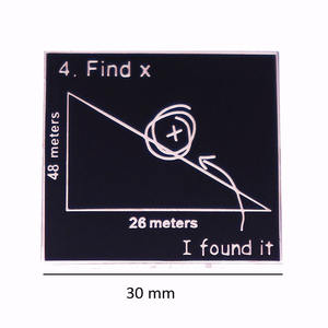 Pin d'<span class=keywords><strong>humour</strong></span> mathématique en métal de vente supérieure avec l'insigne plaqué noir - Product Image 4