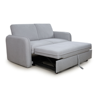 Canapé-lit convertible 2 places en tissu gris clair pour salon, chambre, appartement, meubles de maison