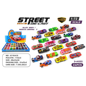 Wellborn 1:72 Échelle Roue Libre Exquise Mini Voiture De Course Métallique En Alliage Moulé Sous Pression En Plastique Modèle Ensemble 24pcs pour 2-13 Ans - Product Image 4