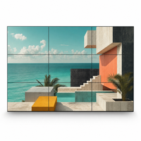 Panel LCD IPS 55 Inci Sudut Pandang 178 Derajat Video Wall Bezel Ultra Tipis 0.88mm Layar Sambungan Tanpa Celah Garansi 2 Tahun