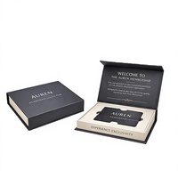 Boîte d'emballage magnétique pour cartes de crédit en carton recyclé, écologique, imperméable, avec doublure en éponge, vente en gros sur mesure