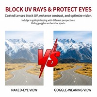 Lunettes de motocross, VTT, moto tout-terrain, anti-buée, protection UV, lentille en PC, sangle réglable, ajustement confortable, pour la conduite en motoneige, le ski