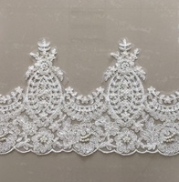 Ribete de Encaje con Cuentas para Novias, Diseño Nuevo, 100% Poliéster, para Vestidos de Novia, Accesorios, Juguetes y Bolsos