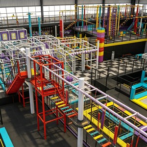 Solution clé en main : équipement de terrain de jeux intérieur de luxe de 2800 m² avec toboggan en spirale et <span class=keywords><strong>parc</strong></span> de trampolines pour projet commercial - Product Image 3