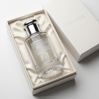 Flacons carrés en verre de 100 ml pour parfum, design de luxe de haute qualité, prêts pour diffuseur, écologiques, recyclables, personnalisables, 100 pièces