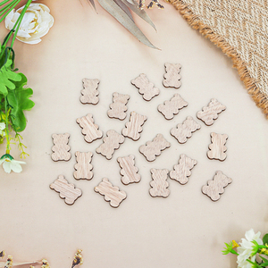 20 pz fai da te natura <span class=keywords><strong>in</strong></span> <span class=keywords><strong>legno</strong></span> con ritaglio Baby Shower tavolo festa Confetti orsacchiotto orsacchiotto decorazioni per festa per bambini - Product Image 2
