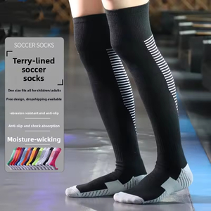 Calcetines de Hombre hasta la Rodilla de Alta Calidad, Personalizados para Otoño, Calcetines Deportivos Tejidos con Logotipo en el Puño para Fútbol, Béisbol y Fútbol Americano - Product Image 3