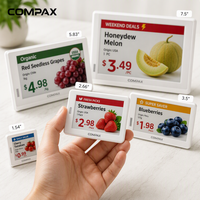 Etiquetas Electrónicas de Precio COMPAX de 2.66 Pulgadas, IP65, Automáticas, ESL, Cambio Inteligente de Precio, Etiqueta de Precio Digital, Sistema ESL para Supermercados