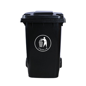 360L Large <b>Plastic</b> Trash Can, Thickened for Sanitation and Sanitation, with Lid and <b>Wheels</b>, Suitable for Community Property - Product Image 4