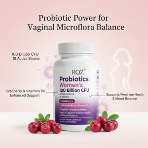 Probiotici OEM/ODM per Donne 100 Miliardi di CFU 18 Ceppi, Mirtillo Rosso + Vitamina B6 e C, Supporta la Salute Femminile e l'Equilibrio dell'Umore - Product Image 2